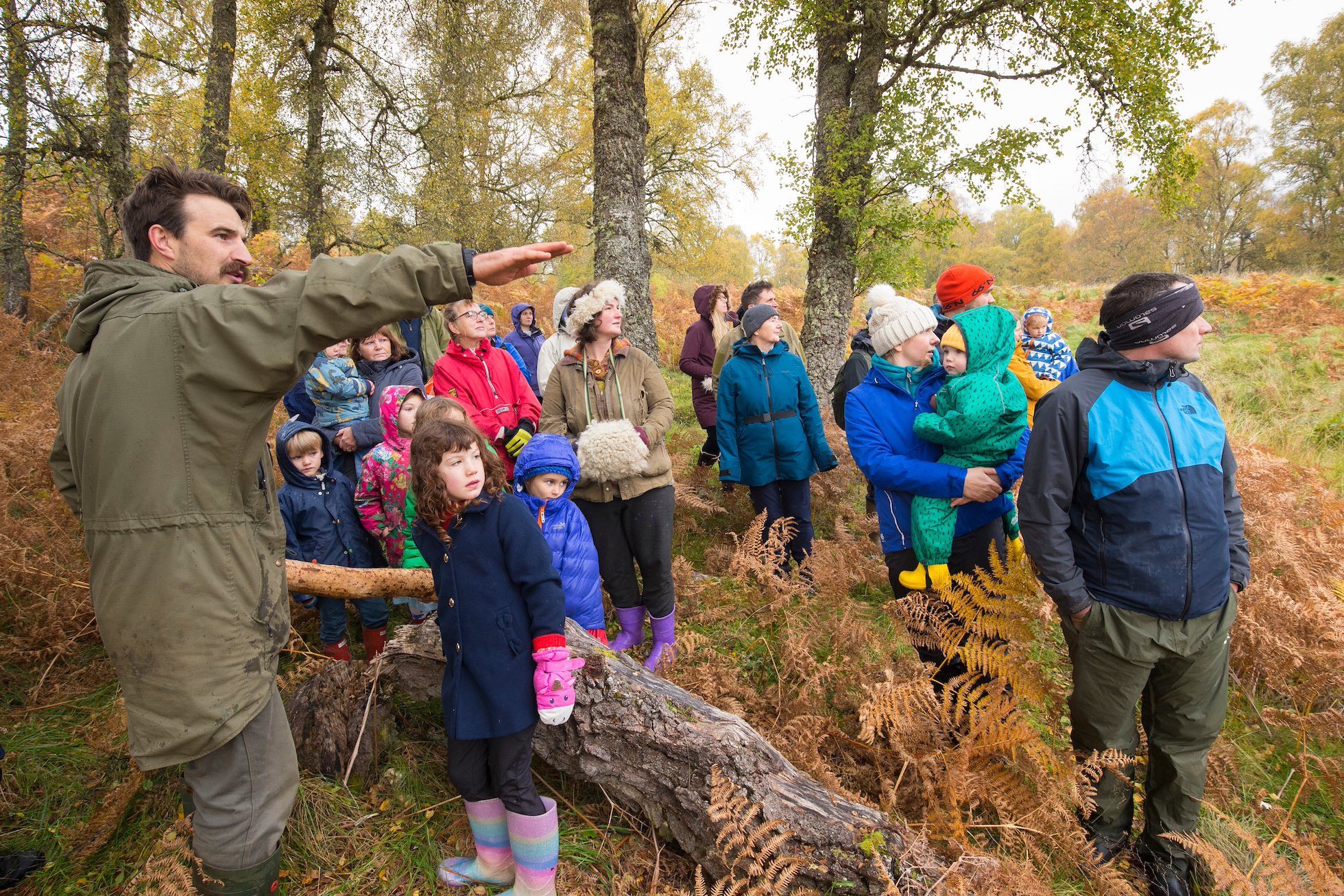 A gathering of the local community for a ‘beaver day’, organised by Northwoods partner, The Abriachan Forest Trust. Hosted by South Clunes Farm, near Inverness.